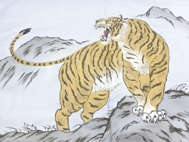 アンティーク　虎模様男物肩裏地